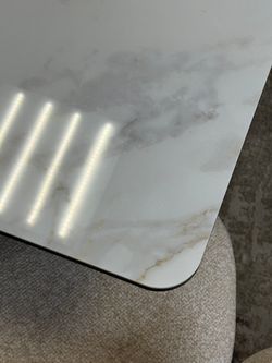 Стол DL1600 черный/керамика белая глянец