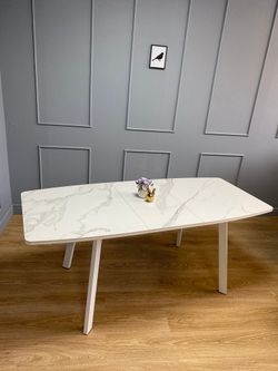 Стол KENNER AA1400 белый/керамика белая