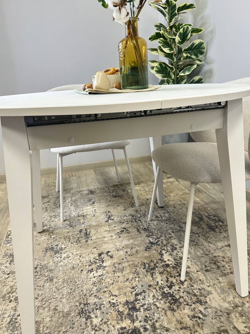 Стол KENNER 1000 М белый/стекло белое сатин