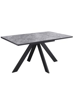 Стол DL1300 черный/керамика серая глянец