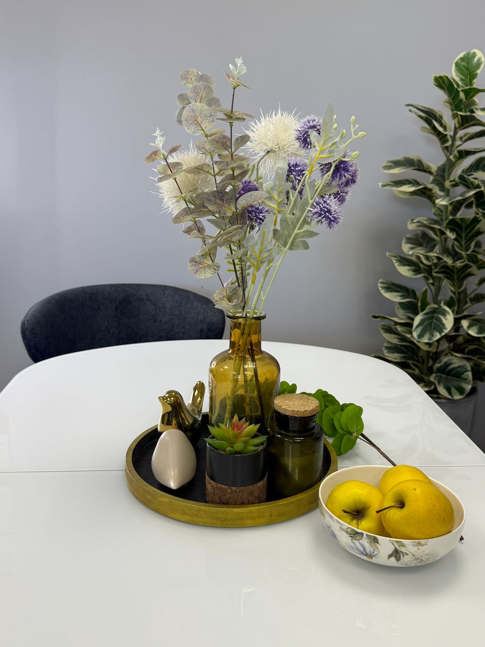 Стол KENNER 1300K венге/стекло белое глянец