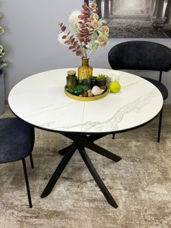 Стол Kenner R1000, черный/керамика TOP ALPINE WHITE арт.170118