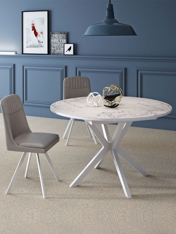 Стол KENNER B1100 белый/стекло белое сатин