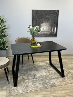 Стол KENNER AZ1200 черный/керамика мрамор черный