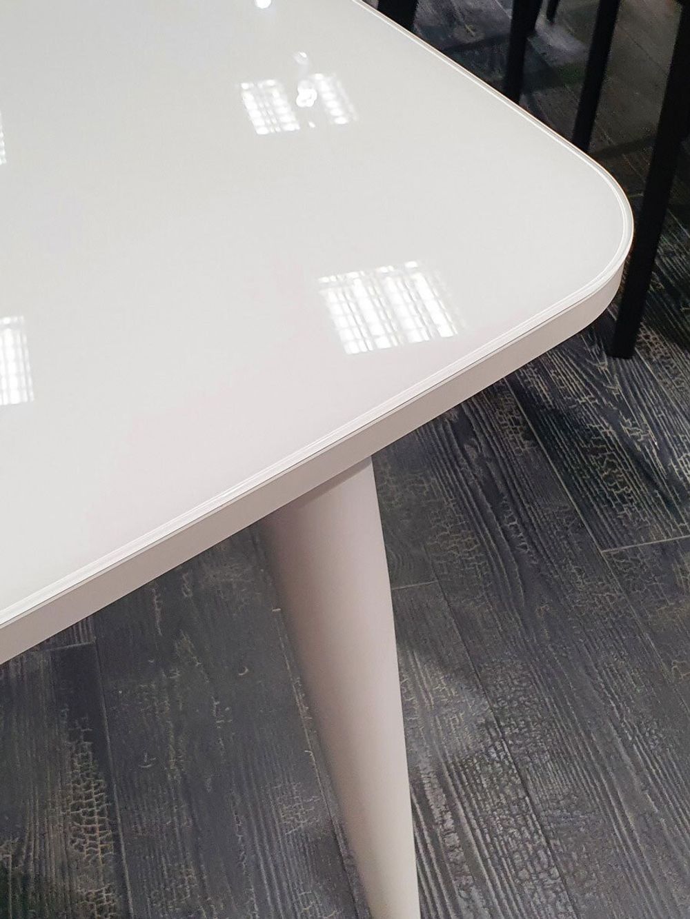 Стол KENNER K1250 белый/стекло белое глянец