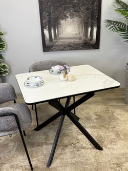 Стол Kenner BK900, черный/керамика COROLLA WHITE