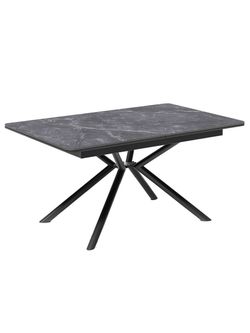 Стол KENNER DC1300 черный/керамика мрамор черный