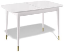 Стол KENNER K1200 белый/стекло белое сатин