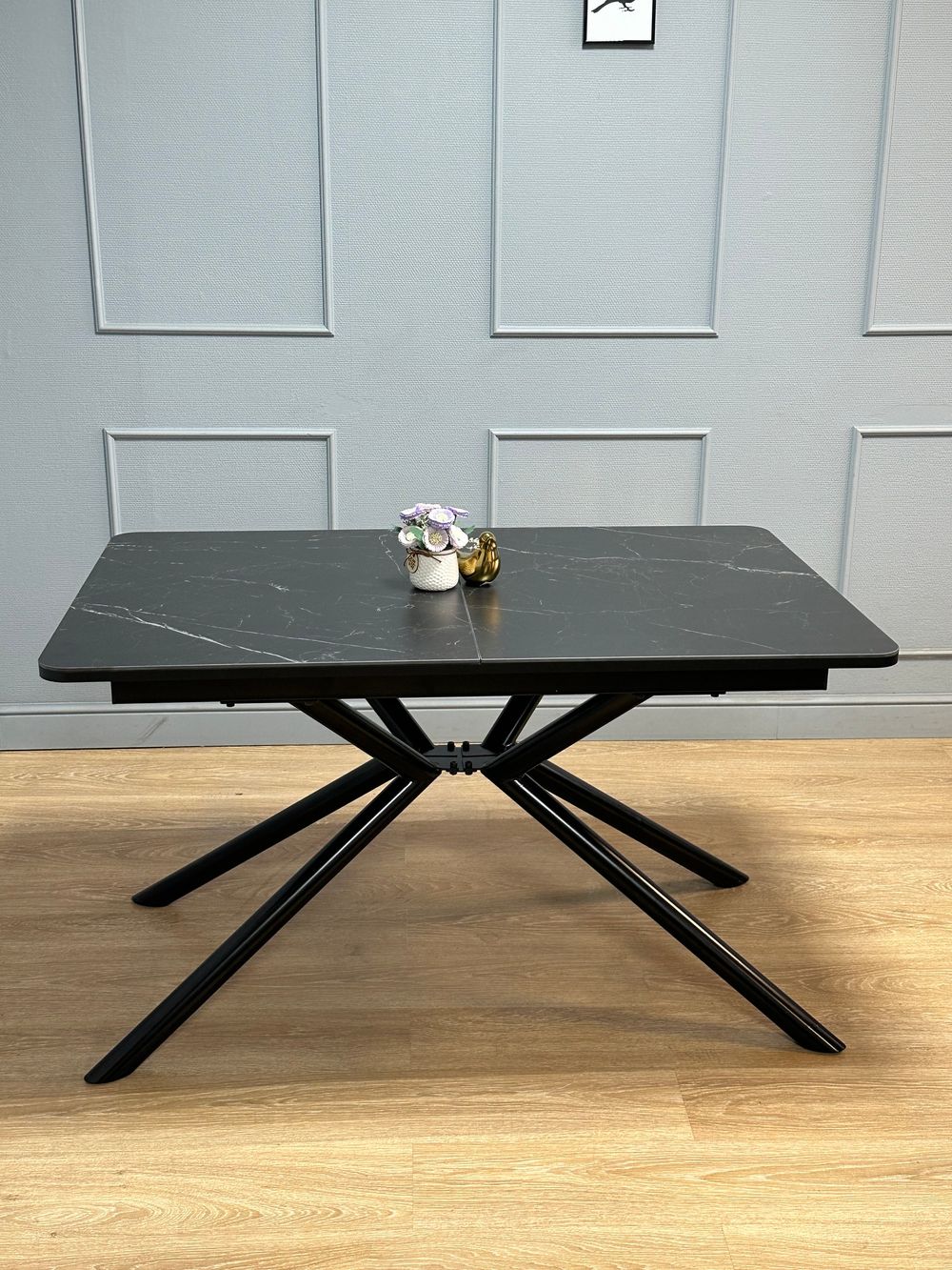 Стол KENNER DC1300 черный/керамика мрамор черный