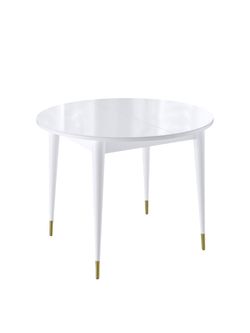 Стол KENNER 1000K белый/стекло белое глянец