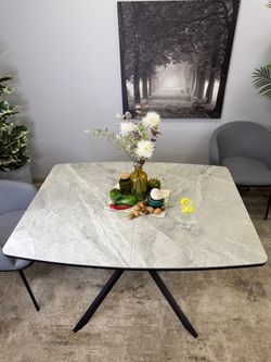 Стол Kenner BR1200, черный/керамика ITALIAN MIDDLE GRAY