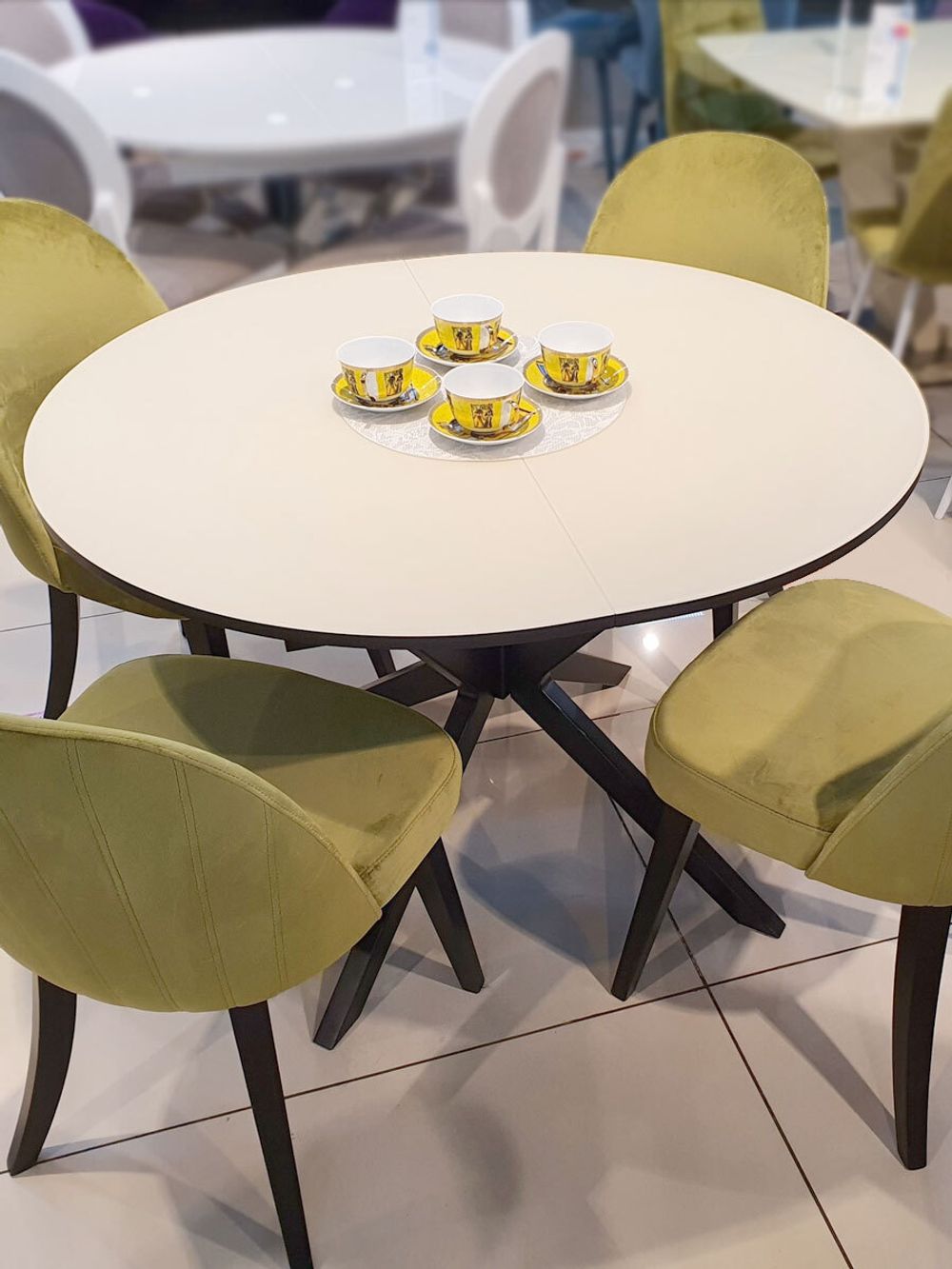 Стол KENNER B1100 венге/стекло крем сатин