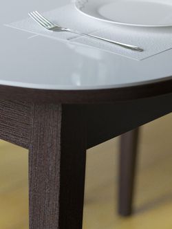 Стол KENNER 1300С  венге/стекло белое сатин