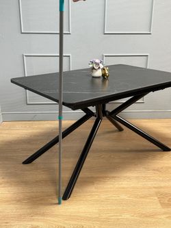 Стол KENNER DC1300 черный/керамика мрамор черный