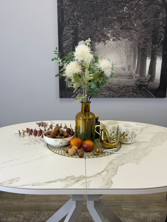 Стол KENNER DO1200 белый/керамика белая