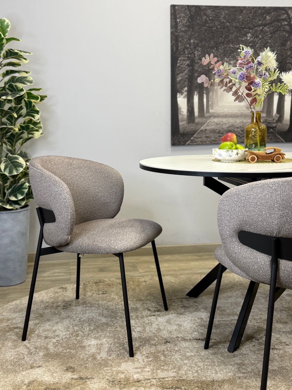 Стул KENNER 306SD черный/капучино