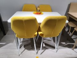 Стол KENNER 1100s белый/стекло белое сатин