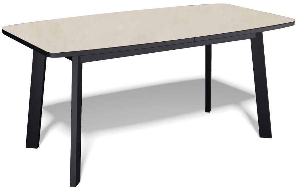 Стол Kenner AK1400, черный/керамика OKARA LIGHT YELLOW арт.170185