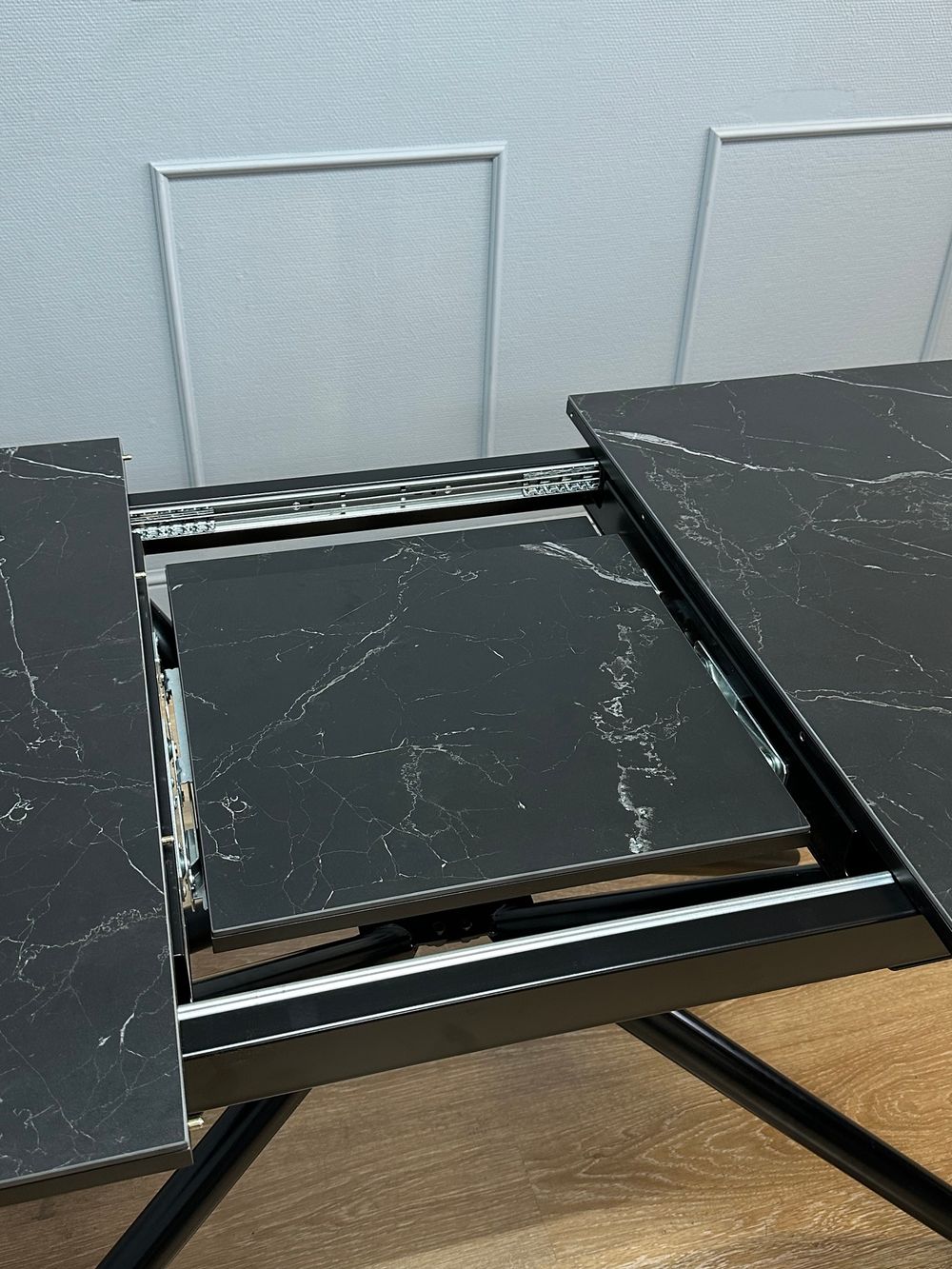 Стол KENNER DC1300 черный/керамика мрамор черный