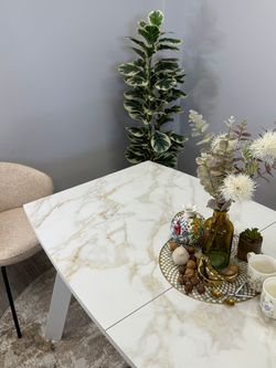 Стол KENNER SL1600 белый/керамика белая глянец