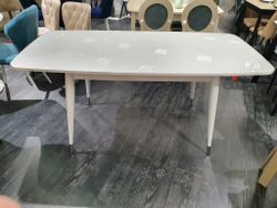 Стол KENNER K1250 белый/стекло белое сатин