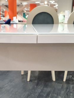 Стол KENNER K1250 белый/стекло белое глянец