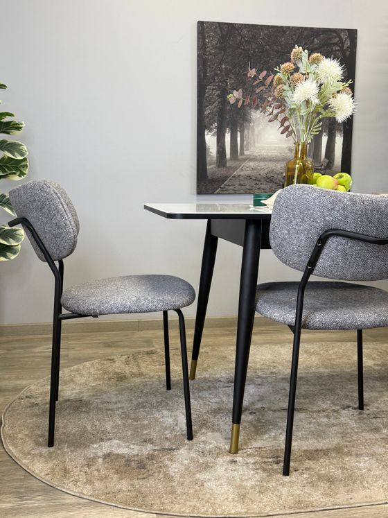 Стул KENNER 302SD черный/серый микробукле