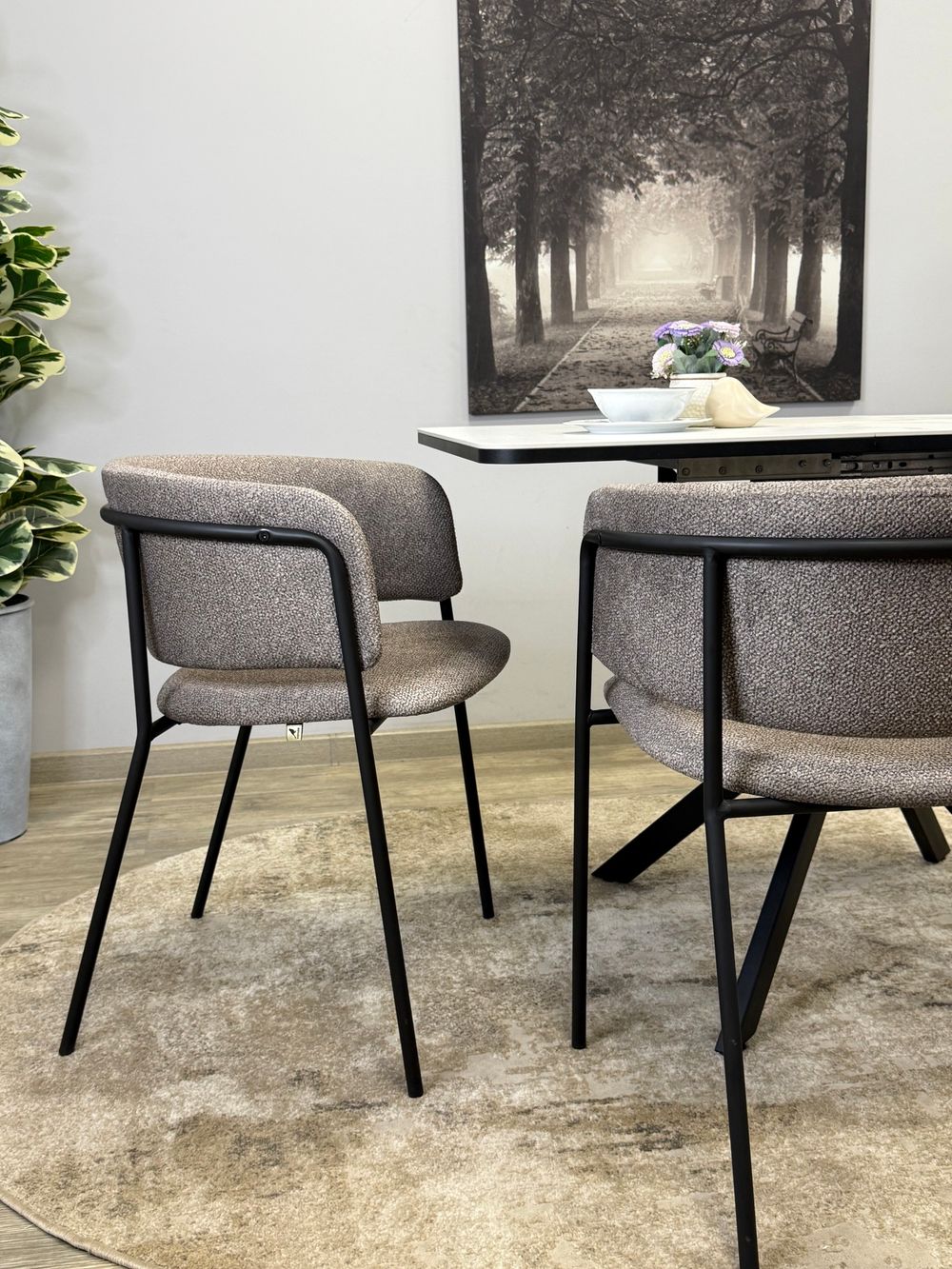 Стул KENNER 303SD черный/микробукле капучино