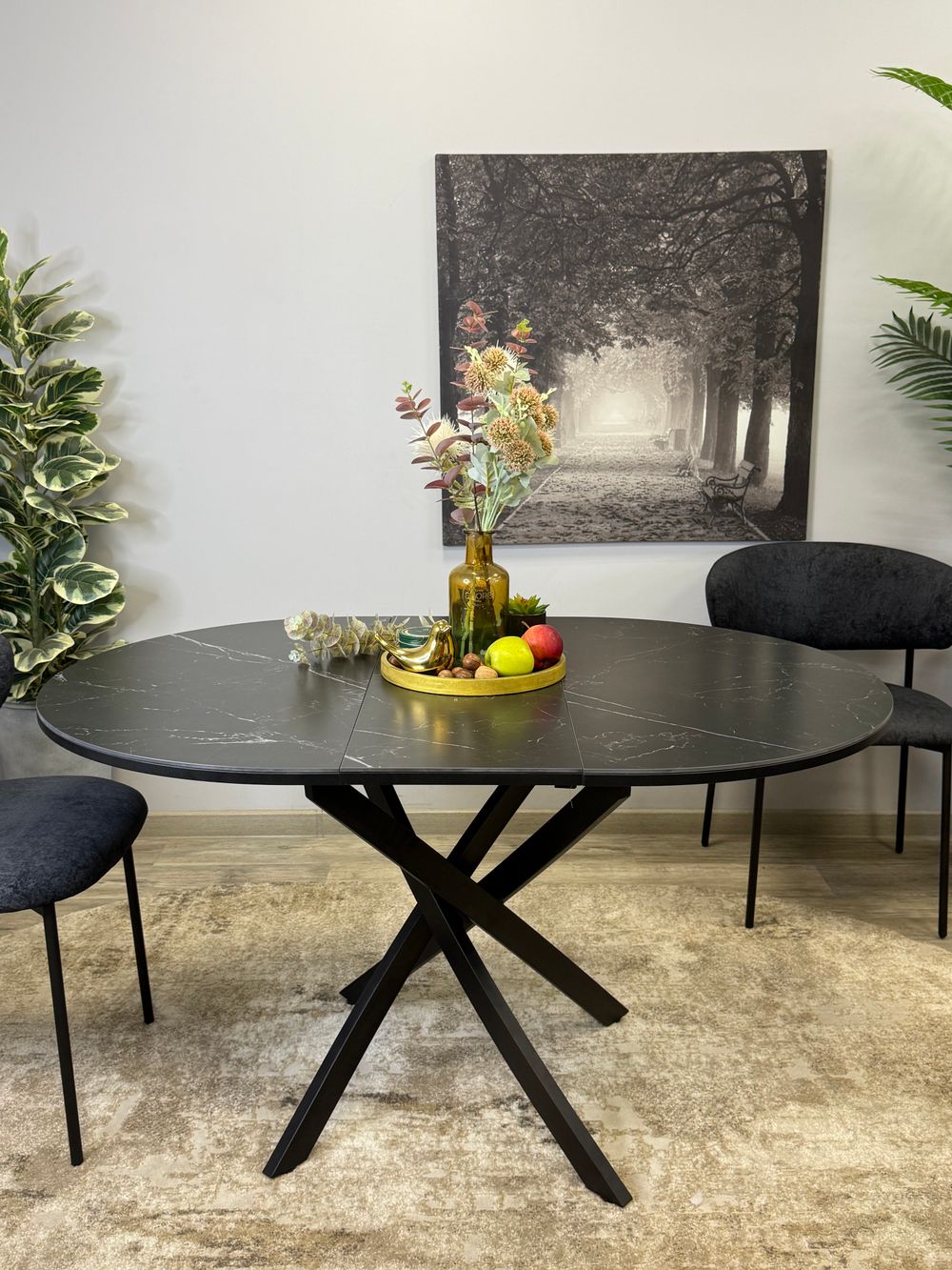 Стол Kenner R1000, черный/керамика SHAKESPEARE BLACK арт.170106