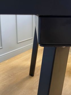 Стол KENNER AA1200 черный/керамика мрамор белый