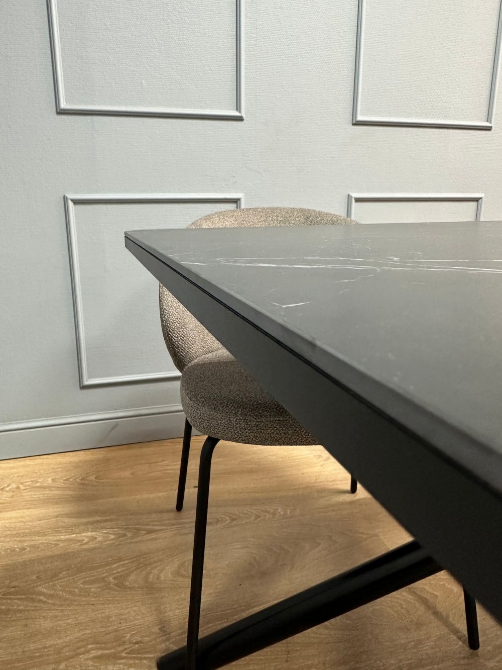 Стол KENNER DC1300 черный/керамика мрамор черный