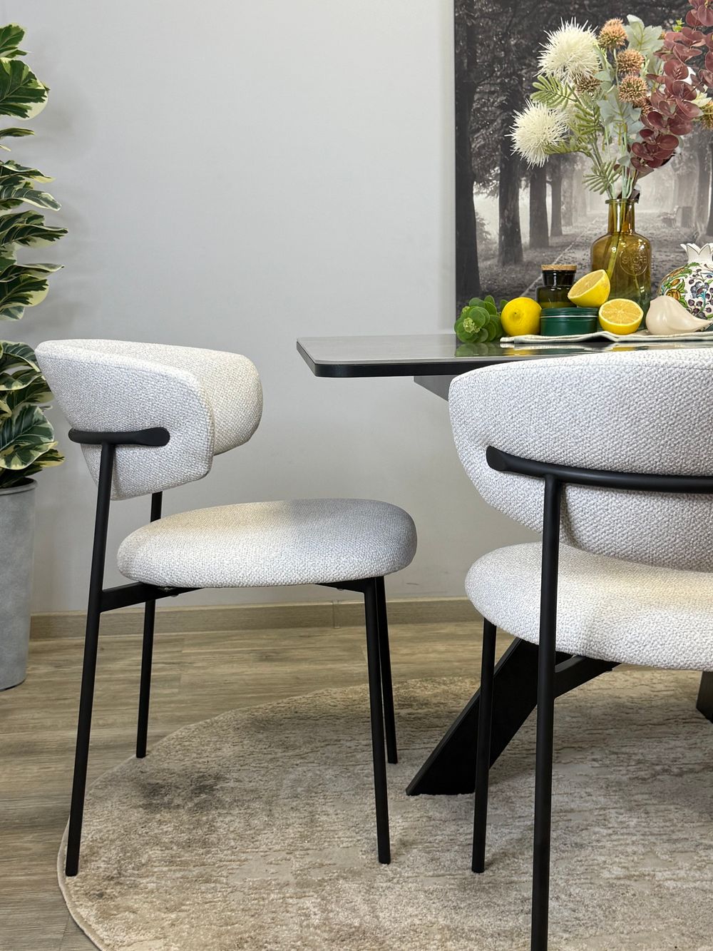 Стул KENNER 309SD черный/микробукле серебристый