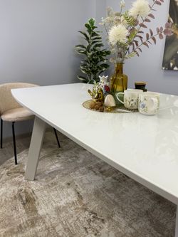 Стол KENNER SL1600 белый/стекло белое глянец