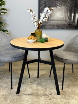 Стол KENNER ER750 черный/дуб крафт золотой