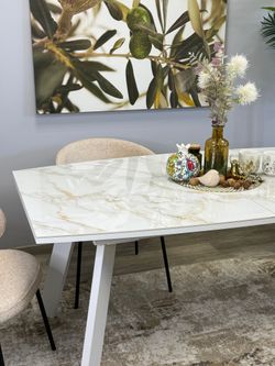 Стол KENNER SL1600 белый/керамика белая глянец