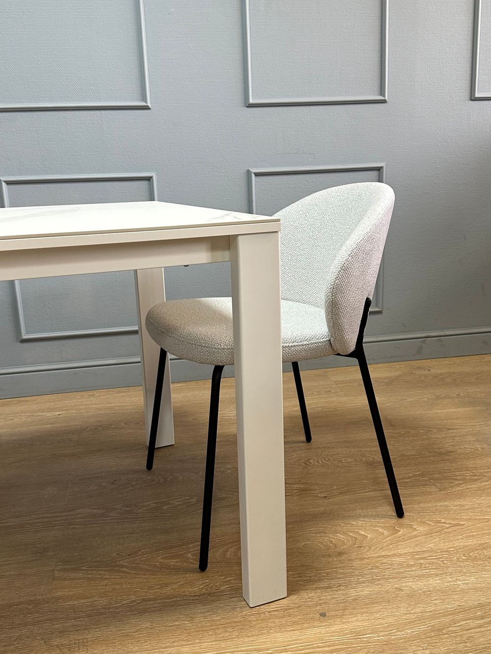 Стол KENNER BL1300 белый/керамика мрамор белый