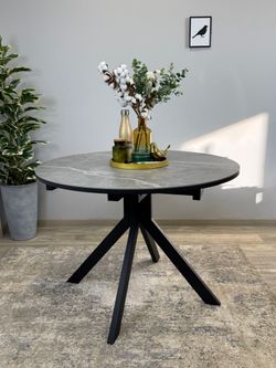 Стол KENNER AR1000 черный/керамика серая