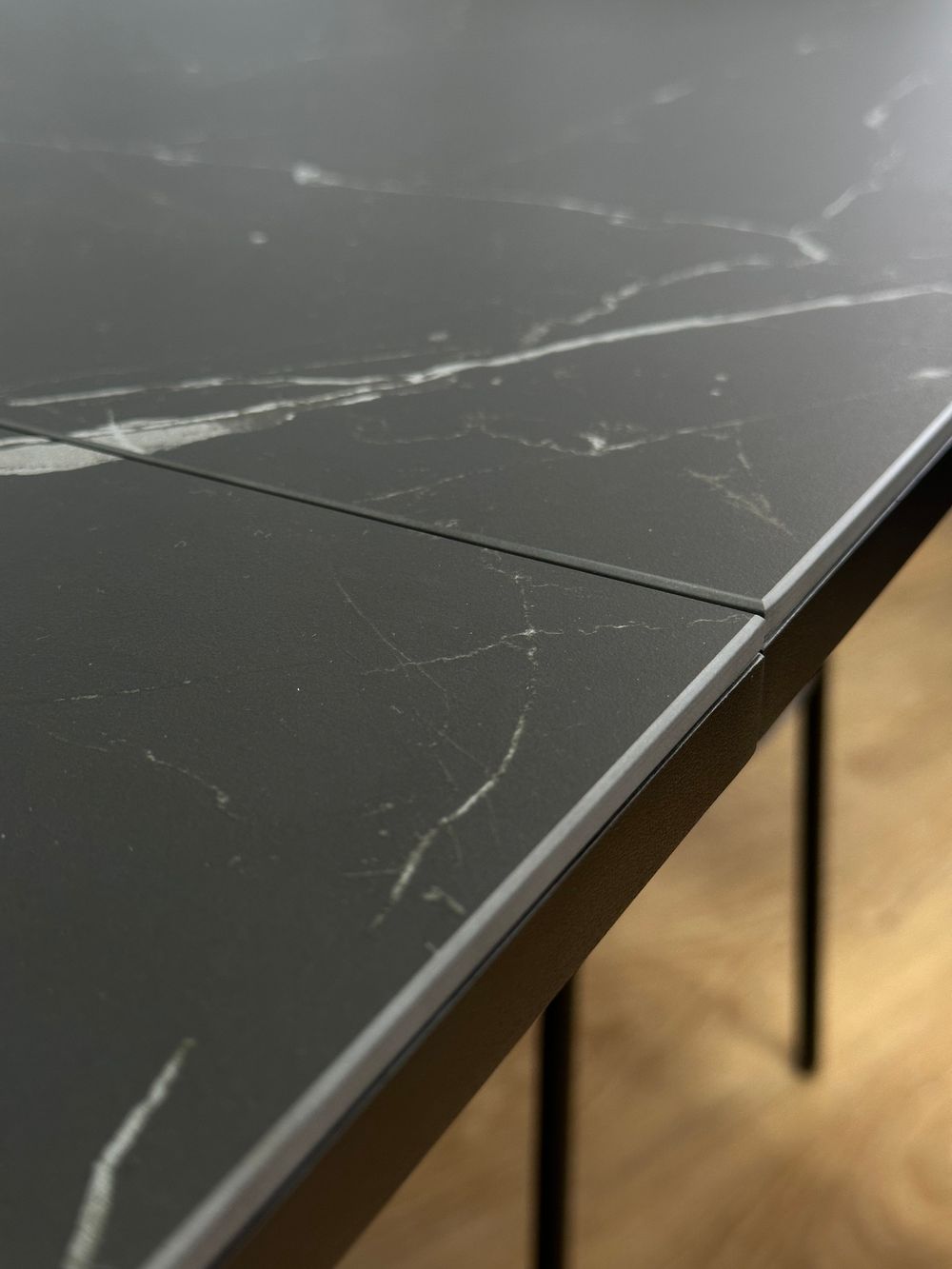 Стол KENNER KS1200 черный/керамика мрамор черный