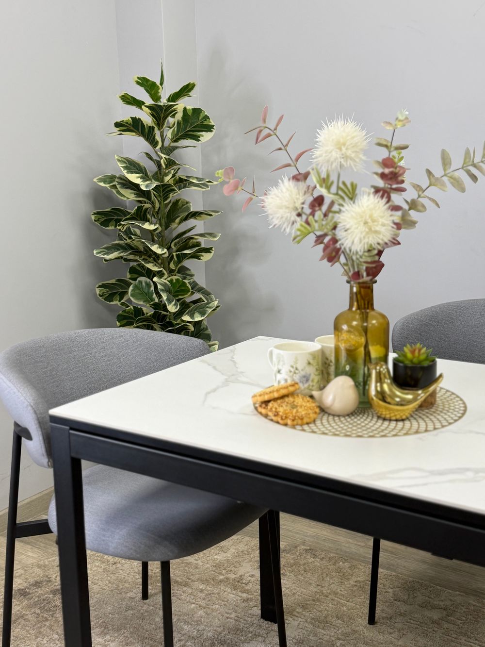 Стол KENNER LK900 черный/GLORIA WHITE