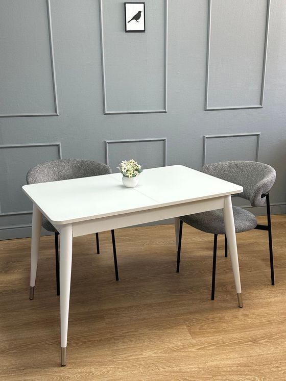 Стол KENNER K1100 белый/стекло белое