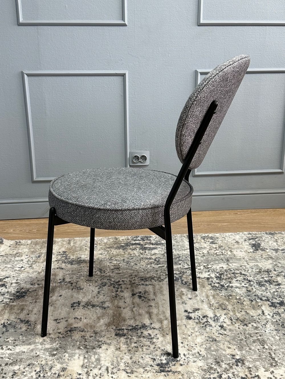 Комплект стульев 2шт KENNER 301SD черный/серый микробукле