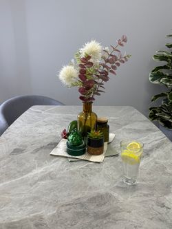 Стол KENNER BR1400 черный/керамика серая