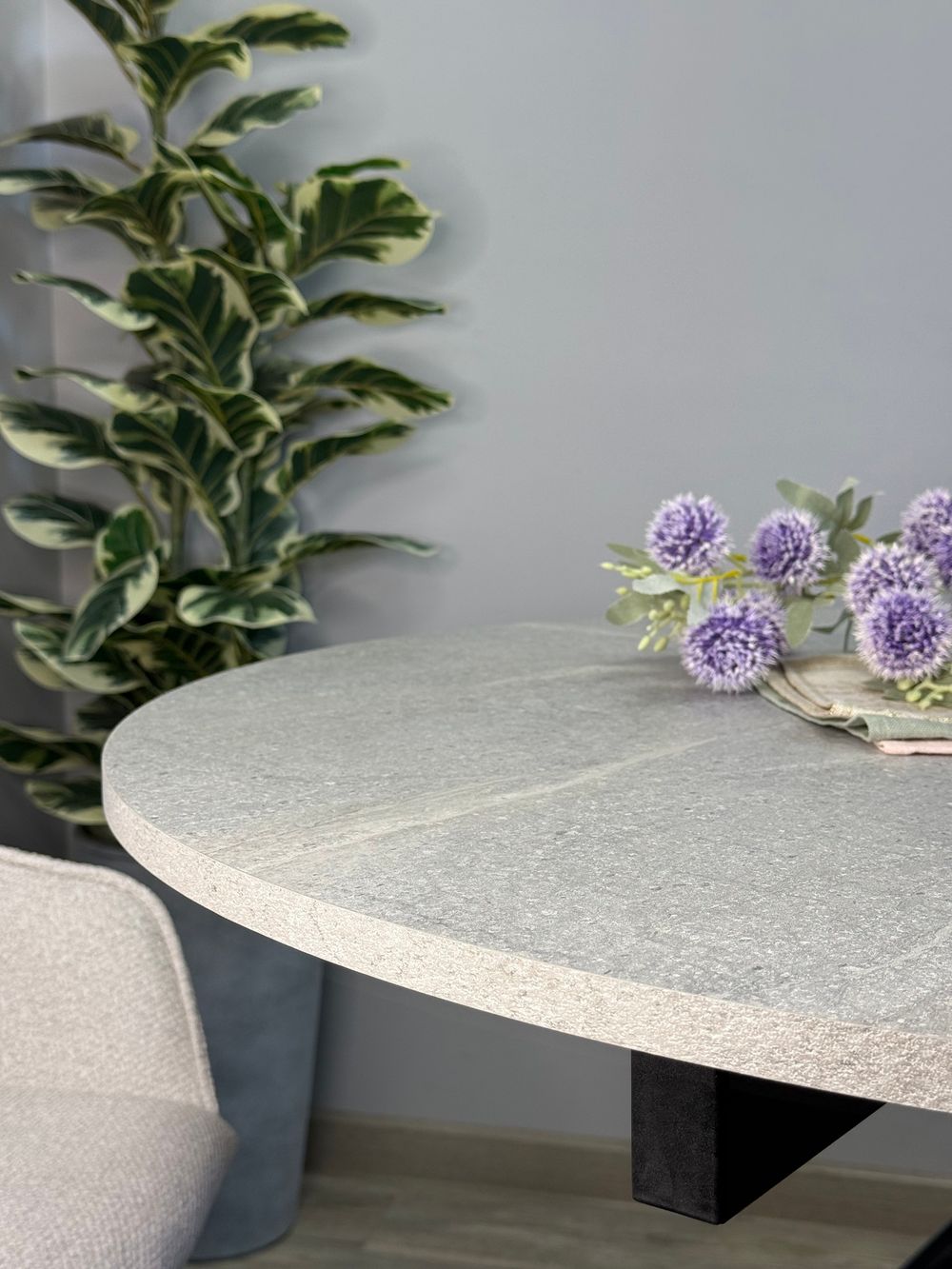 Стол KENNER AR1000 черный/мрамор светло-серый