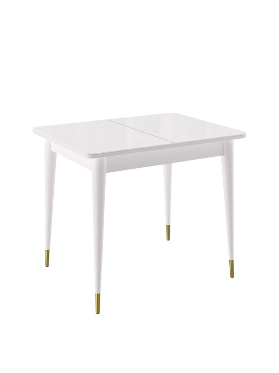 Стол KENNER 900K белый/стекло белое сатин