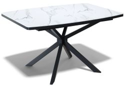 Стол Kenner BR1200, черный/керамика GLORIA WHITE арт.170190