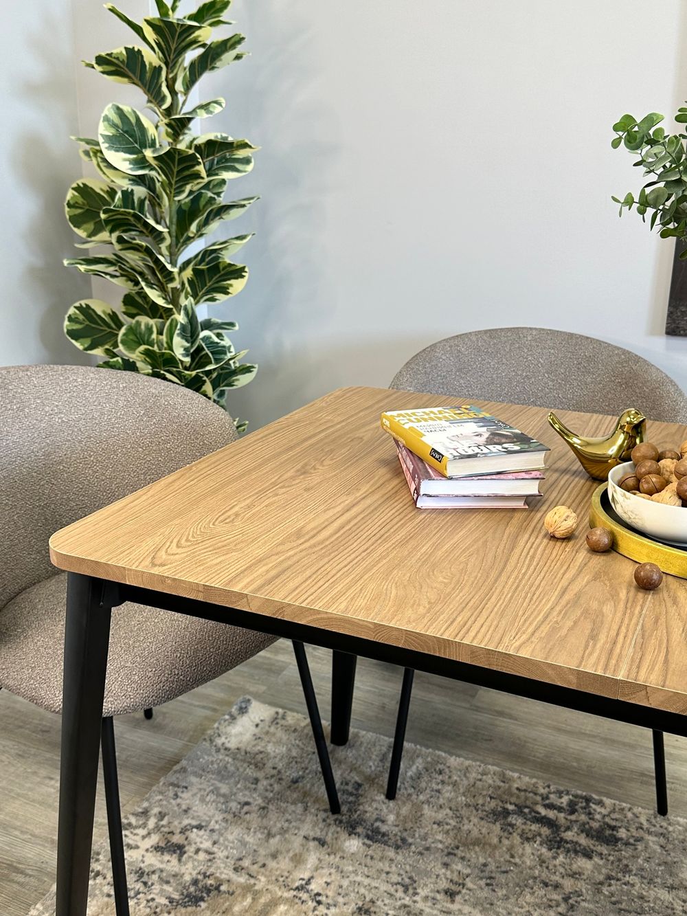 Стол KENNER KS1200 черный/дуб коричневый