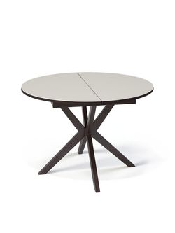 Стол KENNER B1100 венге/стекло крем сатин