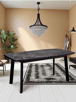 Стол KENNER AA1400 черный/керамика черная