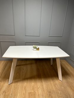 Стол KENNER SL1600 белый/стекло белое сатин