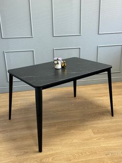 Стол KENNER KS1200 черный/керамика мрамор черный